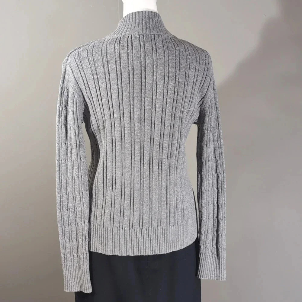 Liz Claiborne Grey Cotton Sweater - Picture 3 of 6